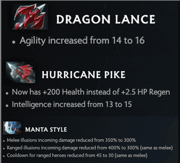 Dragon Lance, Hurrican Pike and Manta Style Changes (from <a href="https://www.dota2.com/dawnbreaker" target="_blank" rel="noreferrer noopener nofollow">Dota 2 Website</a>)