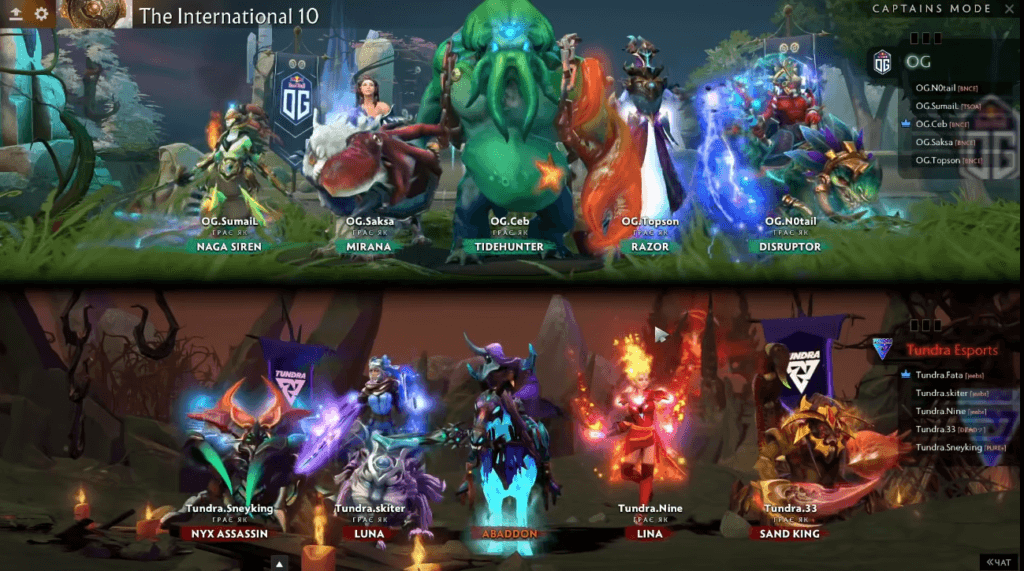 OG vs Tundra Game 1 Draft