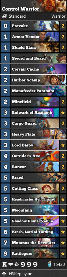 Control Warrior Decklist