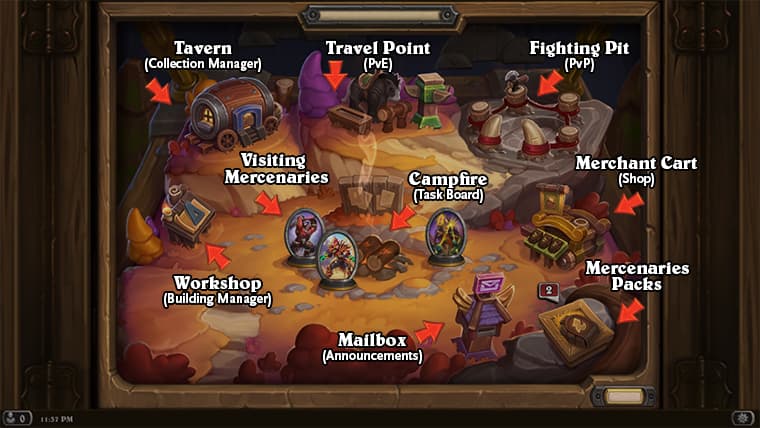 Hearthstone Mercenaries Village - By Blizzard