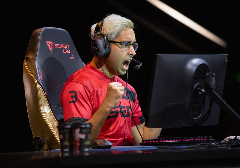 POTSDAM, GERMANY - DECEMBER 6: Sentinels' Shahzeb "ShahZaM" Khan competes at the <a href="https://esports.gg/news/valorant/valorant-champions-storylines-day-6/">VALORANT Champions</a> Groups Stage on December 6, 2021 in Potsdam, Germany. (Photo by Lance Skundrich/Riot Games)