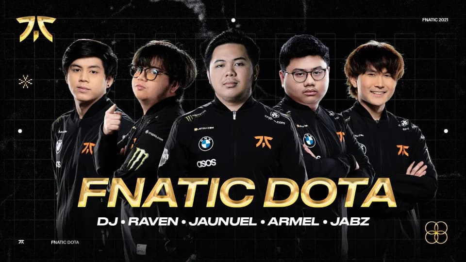 <em>Fnatic's Dota 2 roster for DPC 2022 season. Image Credit: Fnatic. </em>