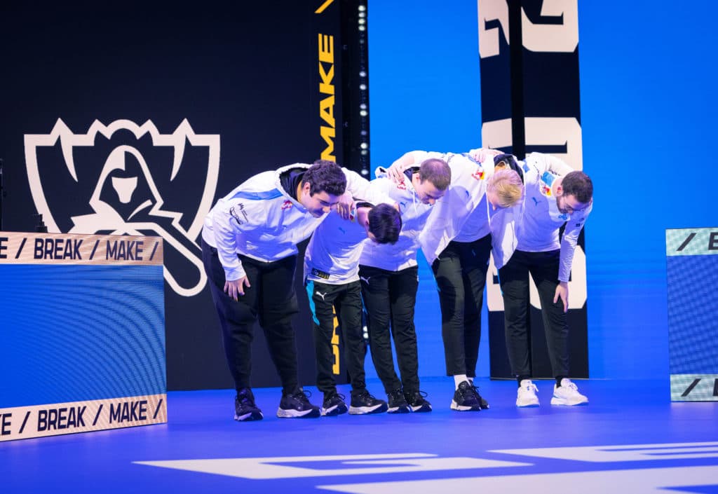 Cloud9 bowed out of Worlds 2021 in the quarterfinals, to Korean team Gen.G. (RIOT GAMES/Colin Young-Wolff)