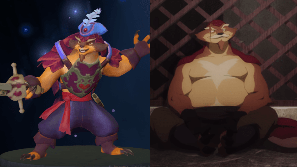 Pangolier in Dota vs Nico Hieronimo (same race) in Dragon's Blood Book 2