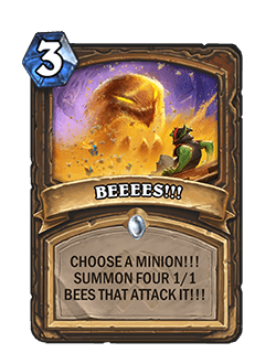 BEEEES!!! card text for April Fool's Day. Image via Blizzard Entertainment.