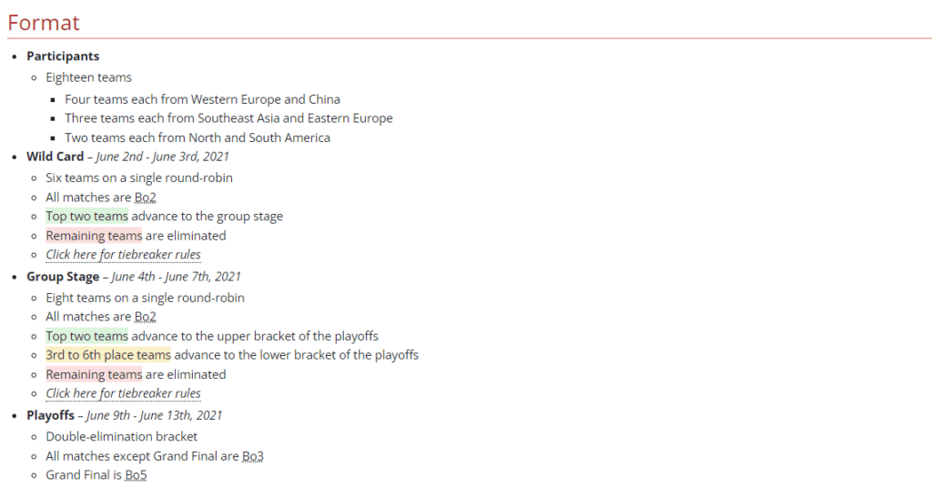 WePlay AniMajor tournament format - Source: Liquipedia