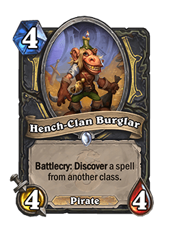 Hench-Clan Burglar<br>Old: 4 Attack, 3 Health <strong>→</strong> <strong>New: 4 Attack, 4 Health</strong>