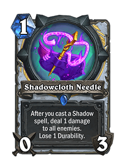 Shadowcloth Needle<br>Old: [Costs 2] <strong>→</strong> <strong>New: [Costs 1]</strong>