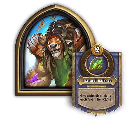 Guff Runetotem<br>Old: Give a friendly minion of each Tavern Tier +3/+2. → <strong>New: Give a friendly minion of each Tavern Tier +2/+2.</strong>