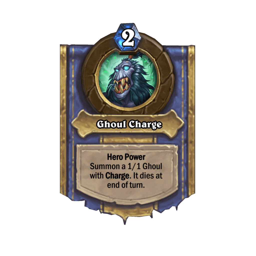 The Ghoul Charge hero power in Hearthstone. Image via Blizzard Entertainment.