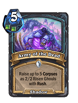 The Army of the Dead card in Hearthstone. Image via Blizzard Entertainment.