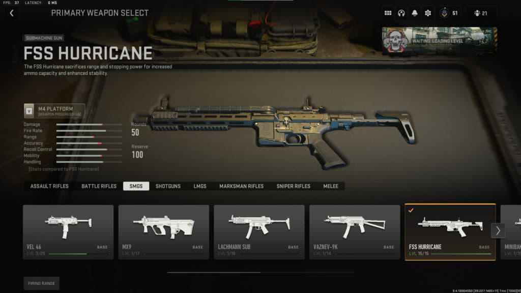 The FSS Hurricane is part of the M4 family in MW2.