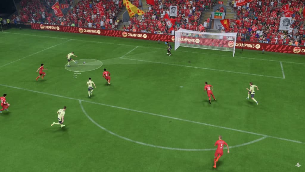 FIFA 23 PC Gameplay<br>Screencapped from <a href="https://youtu.be/GNR6dirCeZs" target="_blank" rel="noreferrer noopener nofollow">RTX R7 Gaming</a>